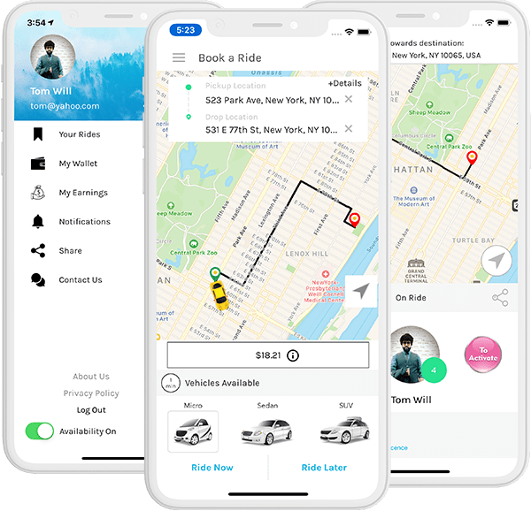 ridesharing app