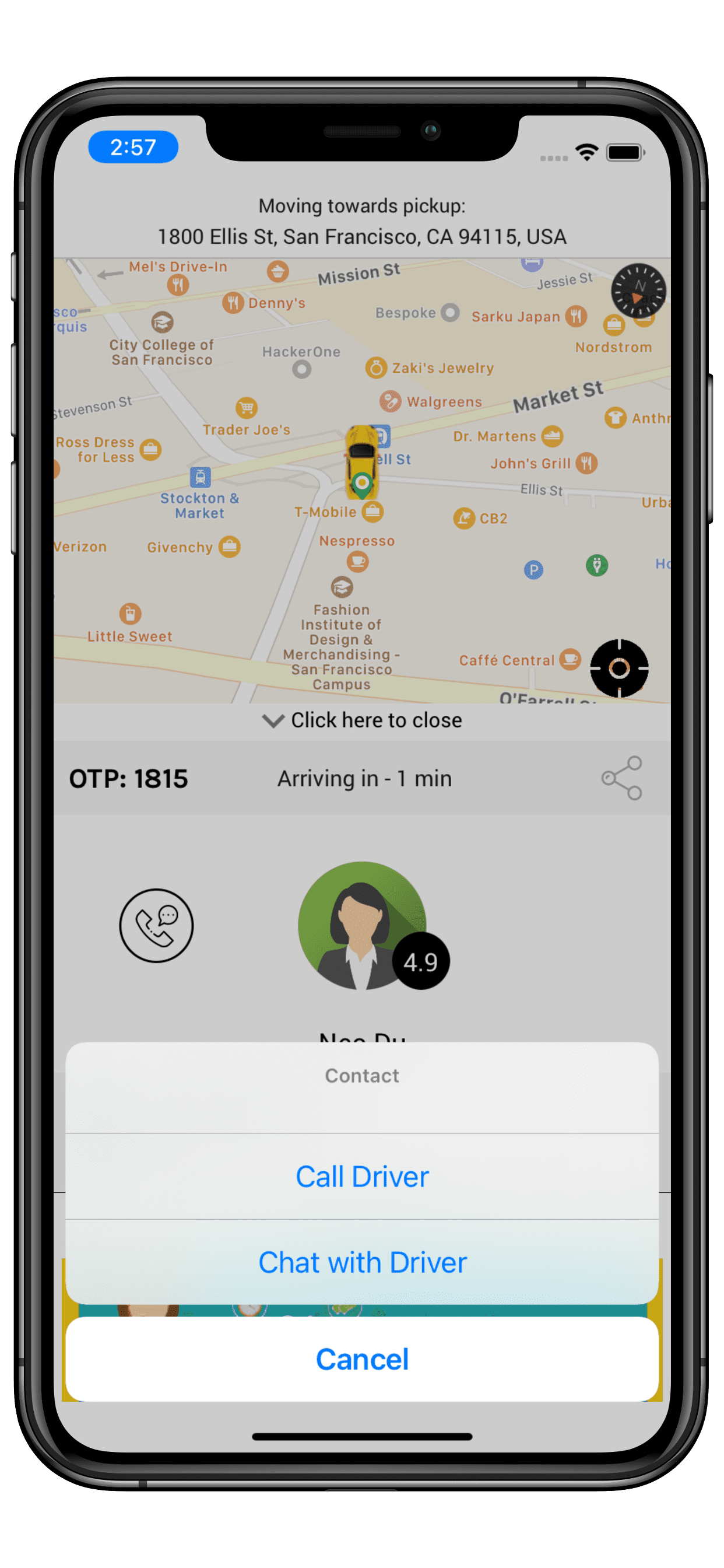 taxi app script