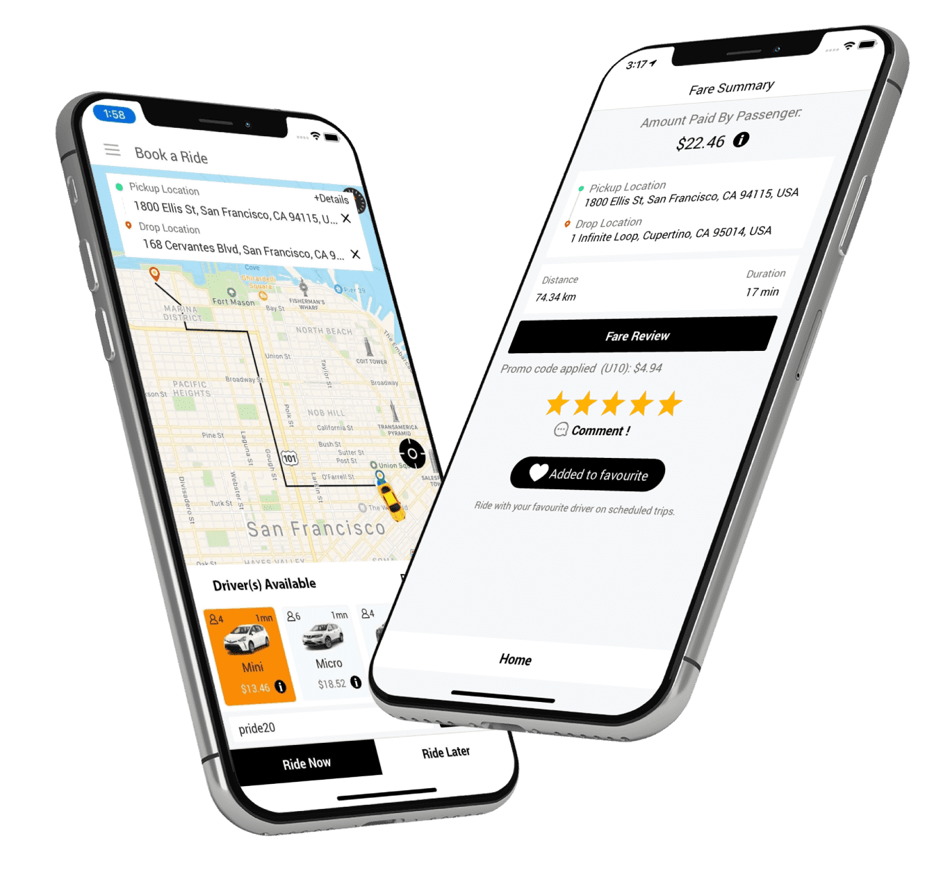 lyft clone taxi app