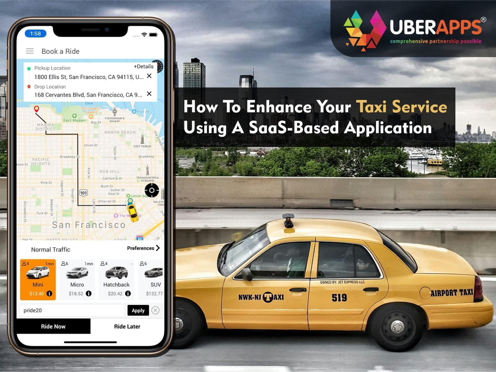 How To Enhance Your Taxi Service Using A SaaS-Based Application