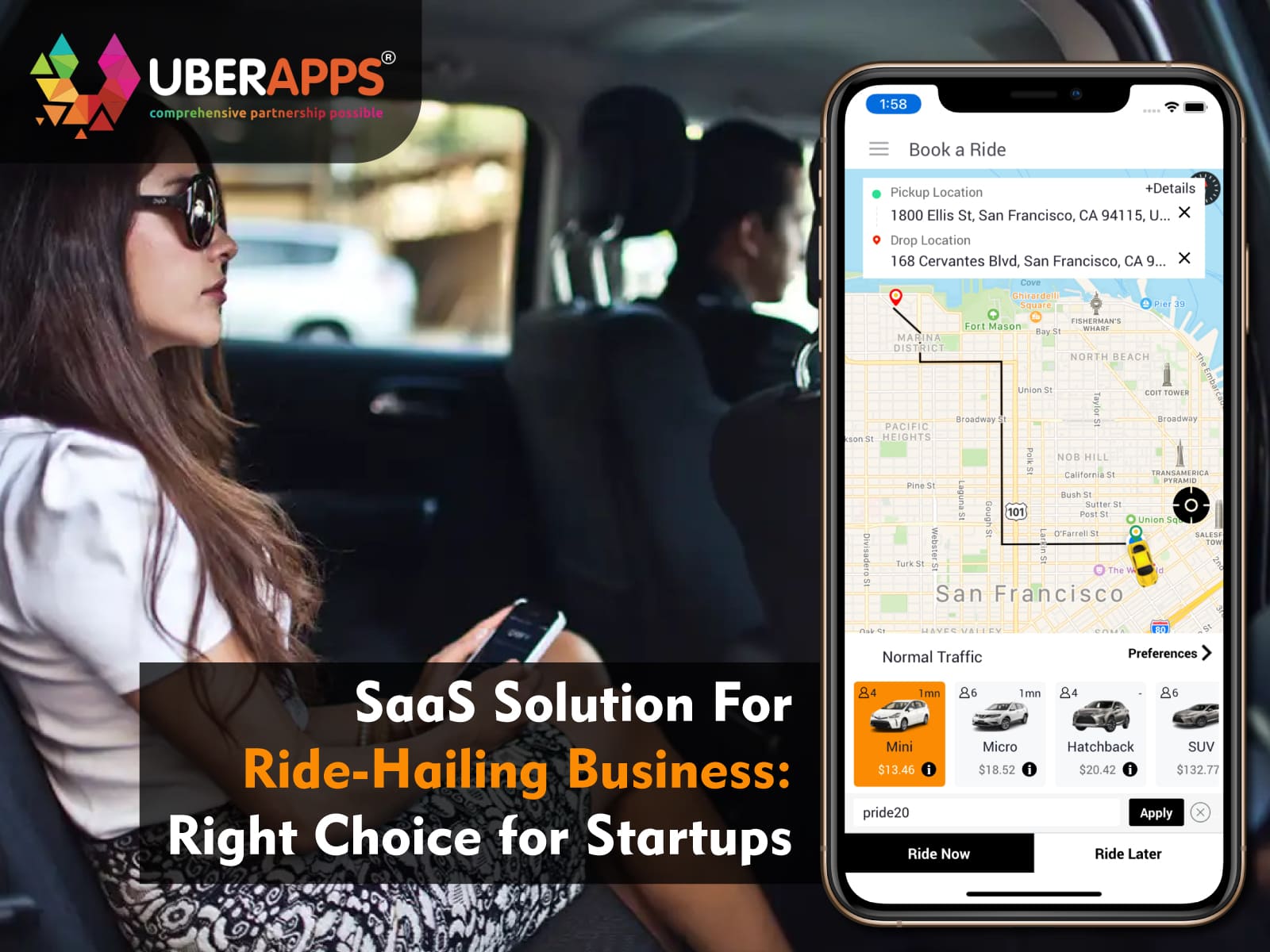 SaaS Solution For Ride-Hailing Business: Right Choice for Startups