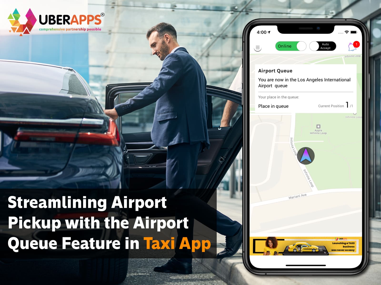 Streamlining Airport Pickup with the Airport Queue Feature in Taxi App