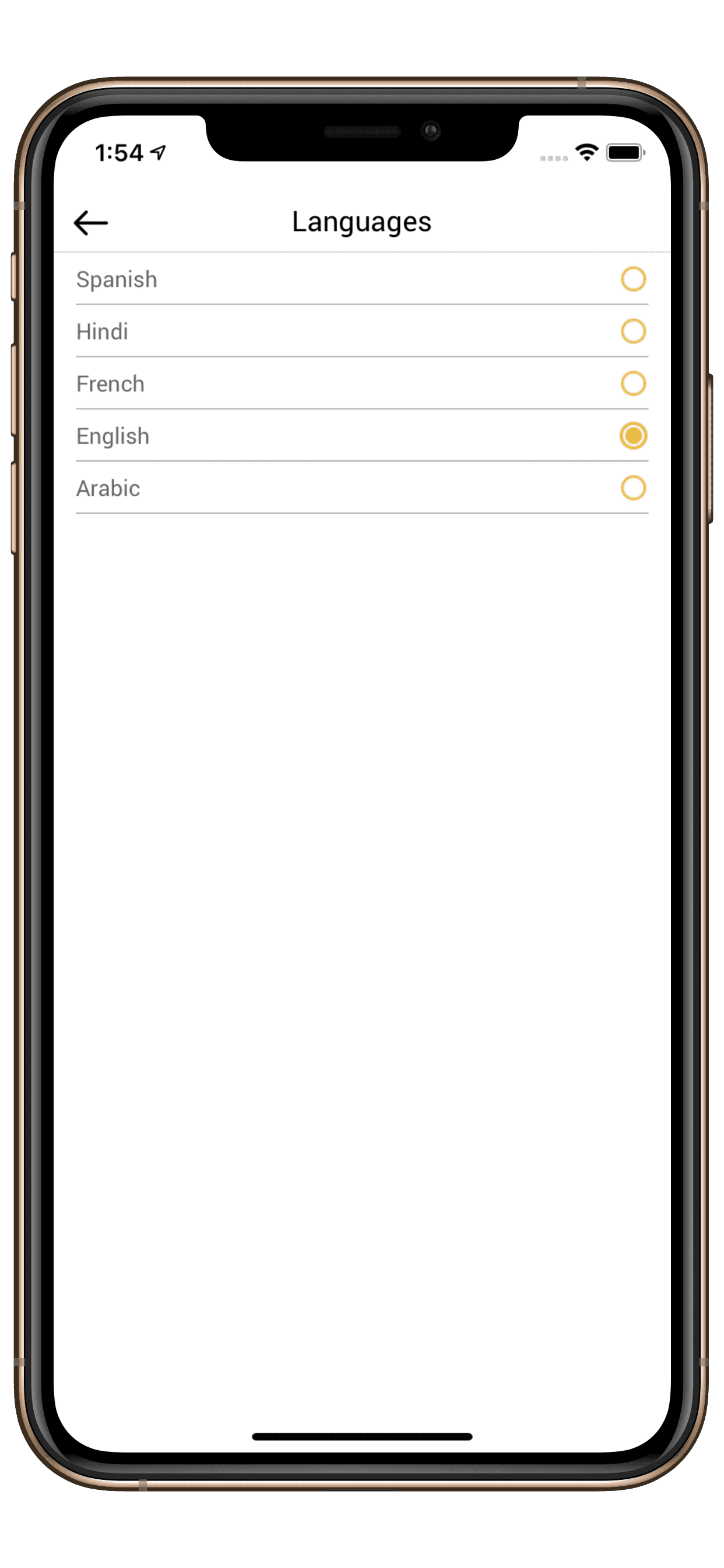 Multi-language feature in taxi app
